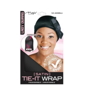 Magic You tie it satin wrap black  2139BLA